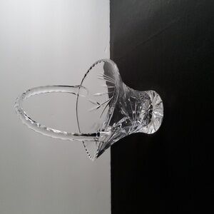 Floral Hand  Cut Lead Crystal Basket